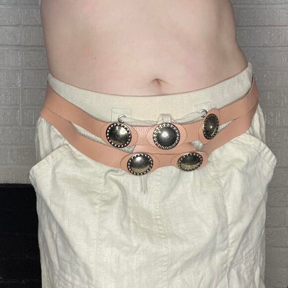 Vintage pink boho western belt - Picture 1 of 2